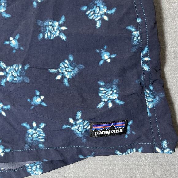 Patagonia Womens Baggies‎ 5" Swim Large 'Little Flippers' Turtle Board Shorts - Picture 2 of 9